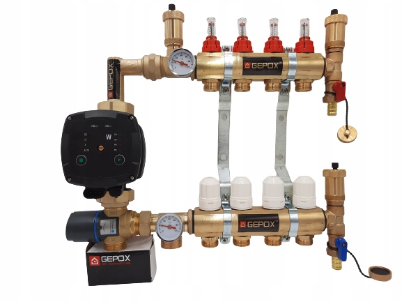 Rozdělovač 9 sekcí Gepox pro podlahovku GRSA25PRO