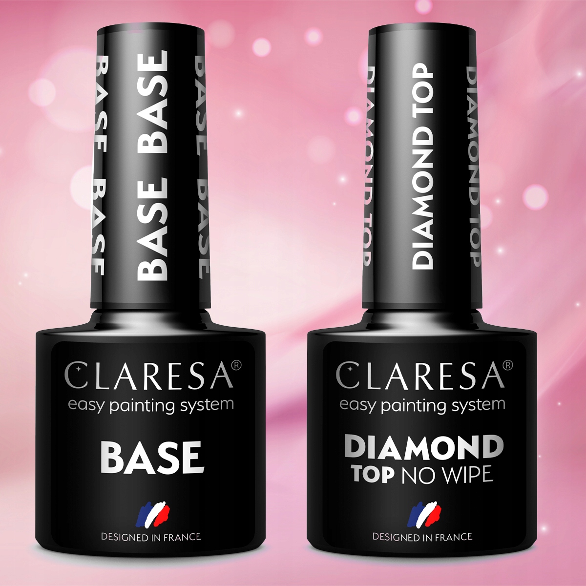 2X HYBRYDA CLARESA BAZA BASE + TOP NO WIPE DIAMOND Marka Claresa