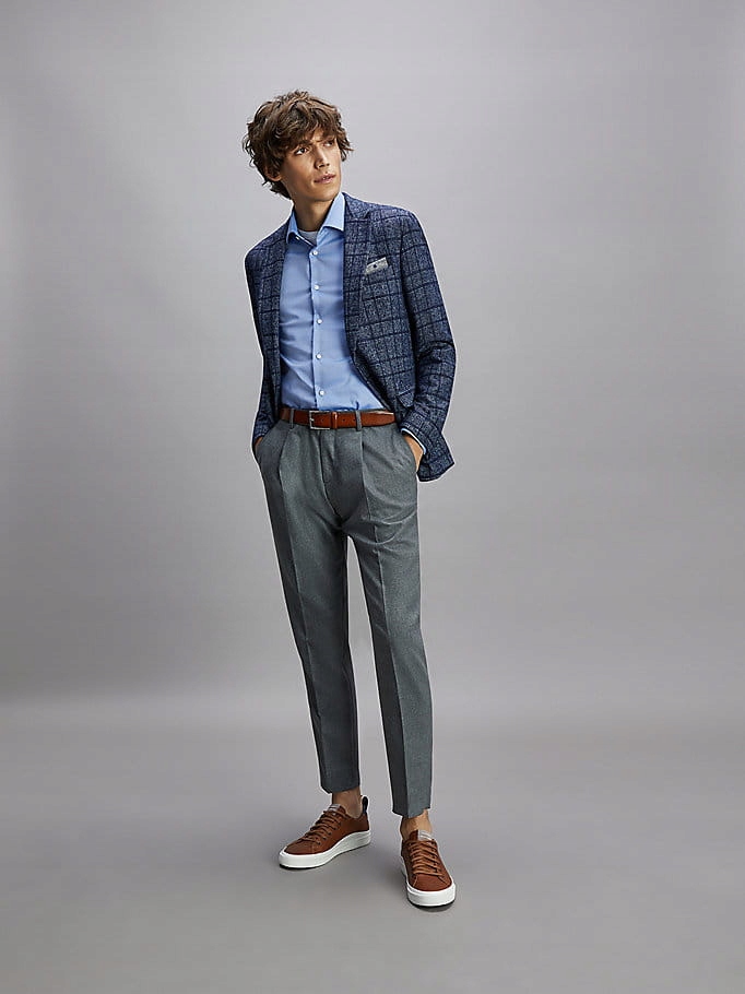 Tommy Hilfiger Modrá Košile Vzor (41)