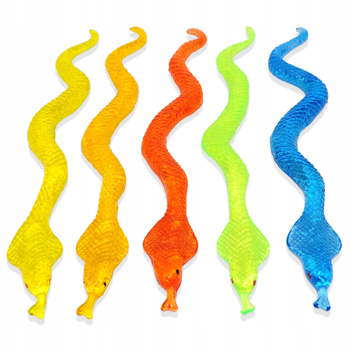 

6x Wąż Żelowy Kobra gniotek Sticky Toy Prank