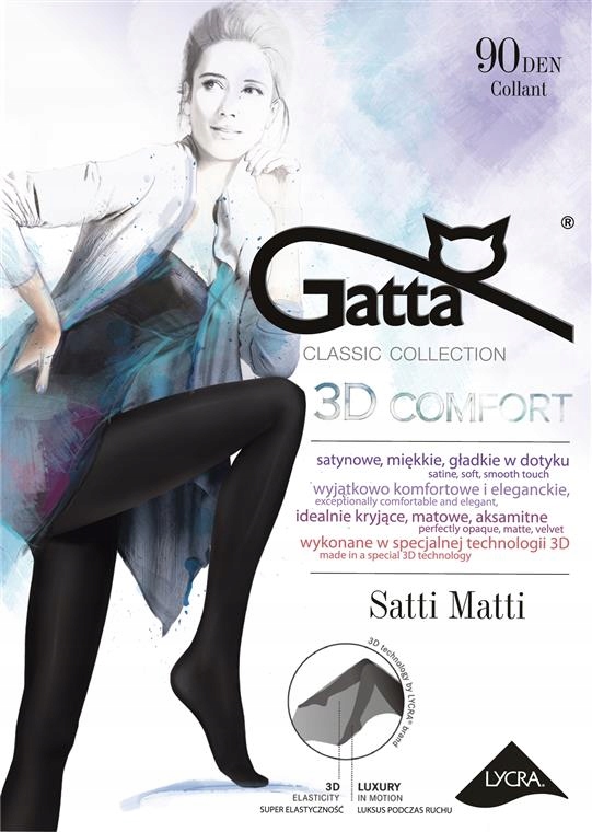 

Rajstopy Satti Matti 90 Den Gatta: grafit, 4/L