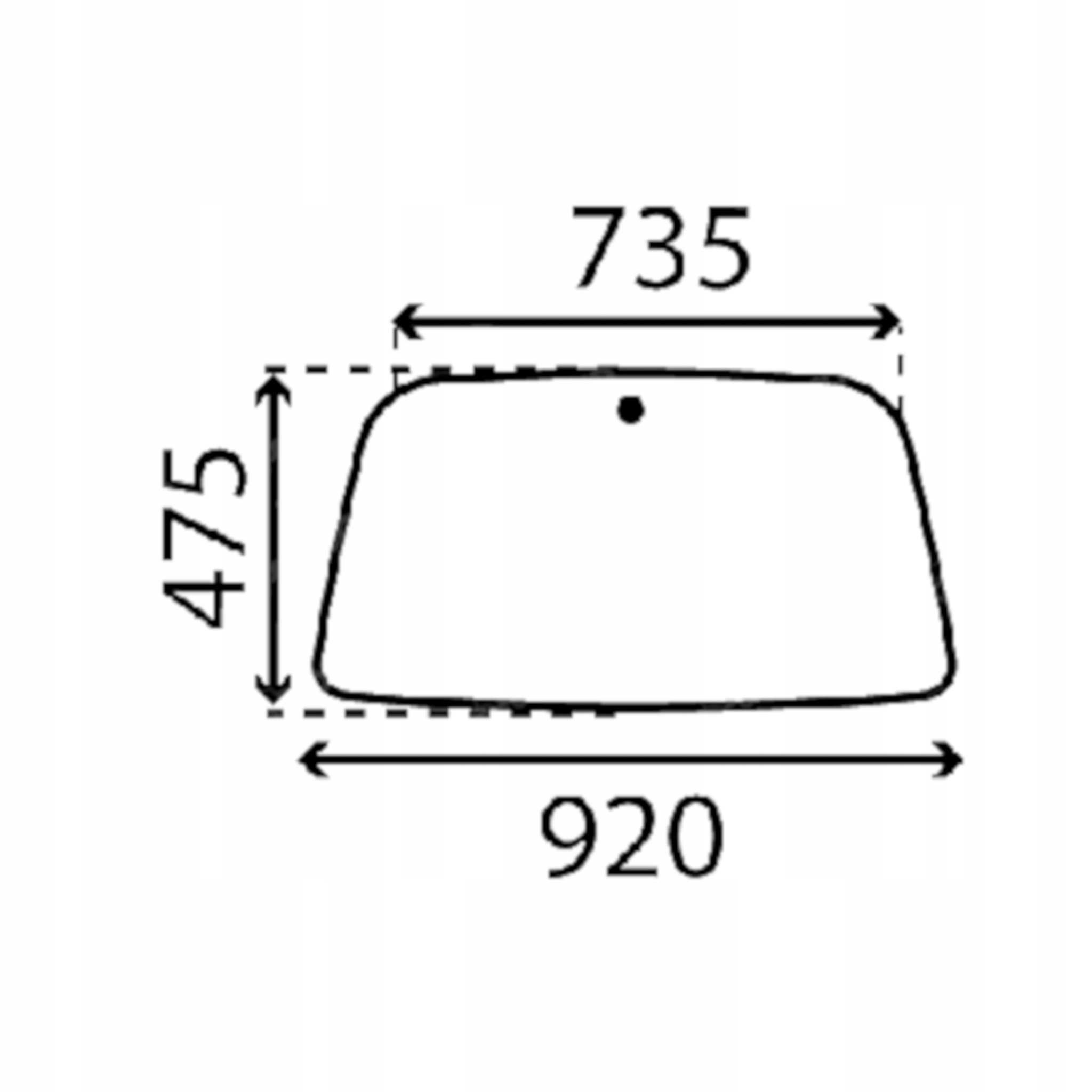 čelní sklo pro traktor John Deere střešní R234194