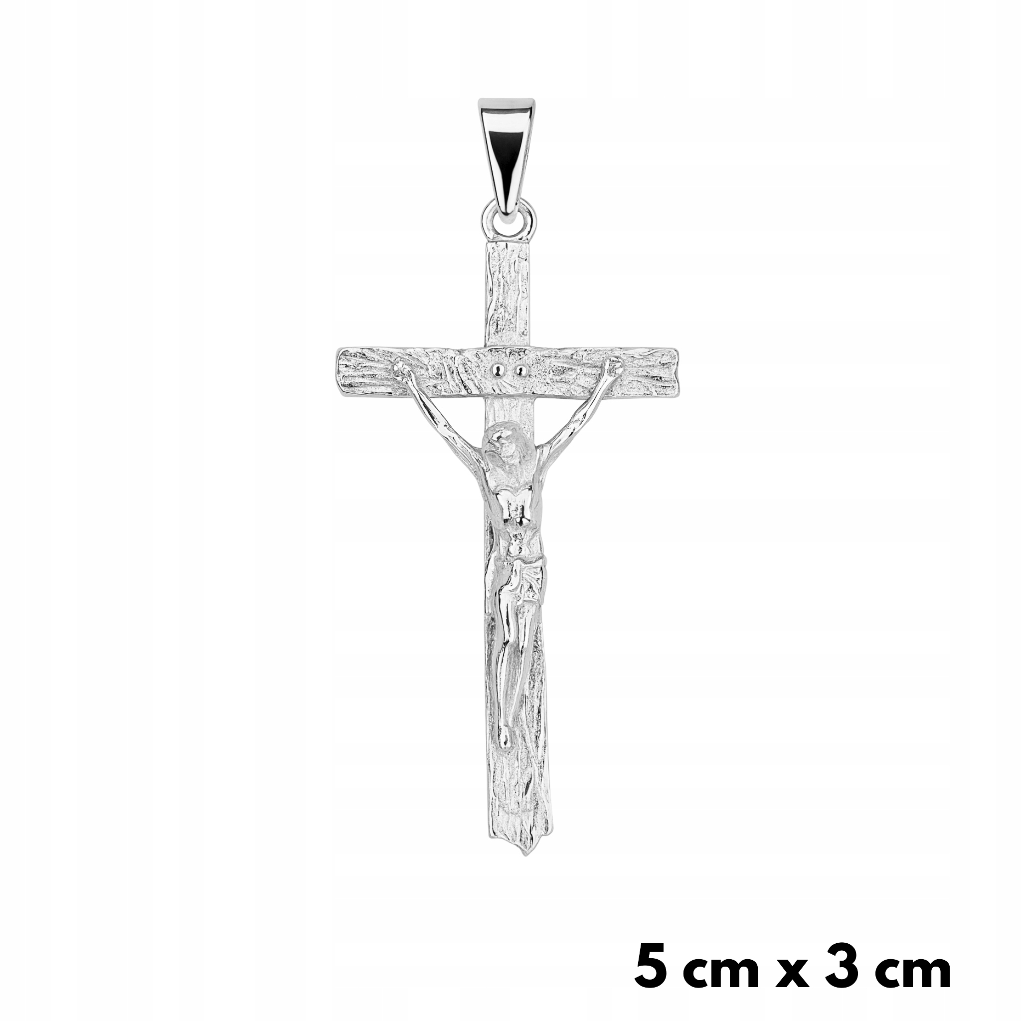 Přívěsek Savior Crucifix Kříž Bílé zlato Pozlacený Pánský Metini Dárek