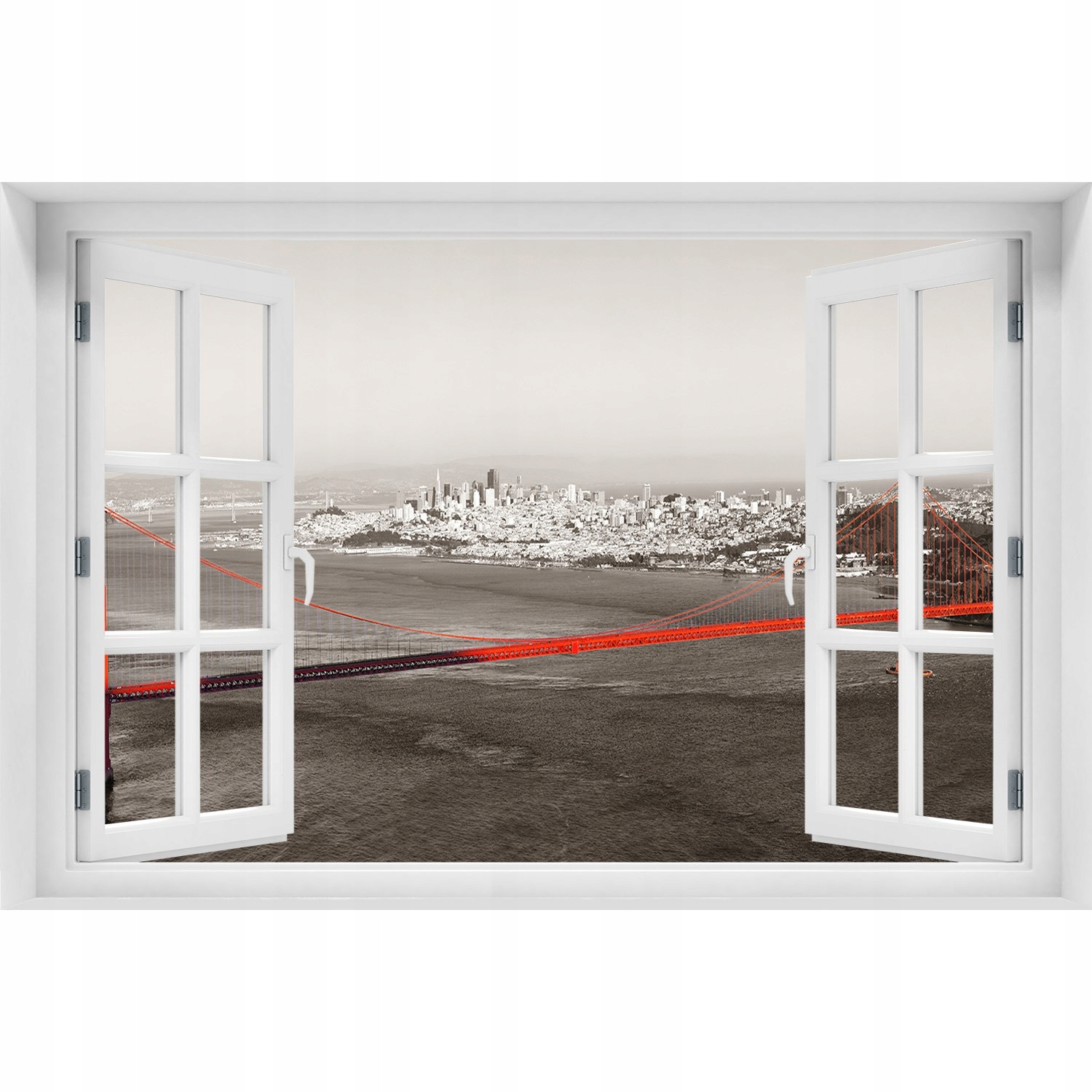 

Naklejka na ścianę 3D Okno Most San Francisco