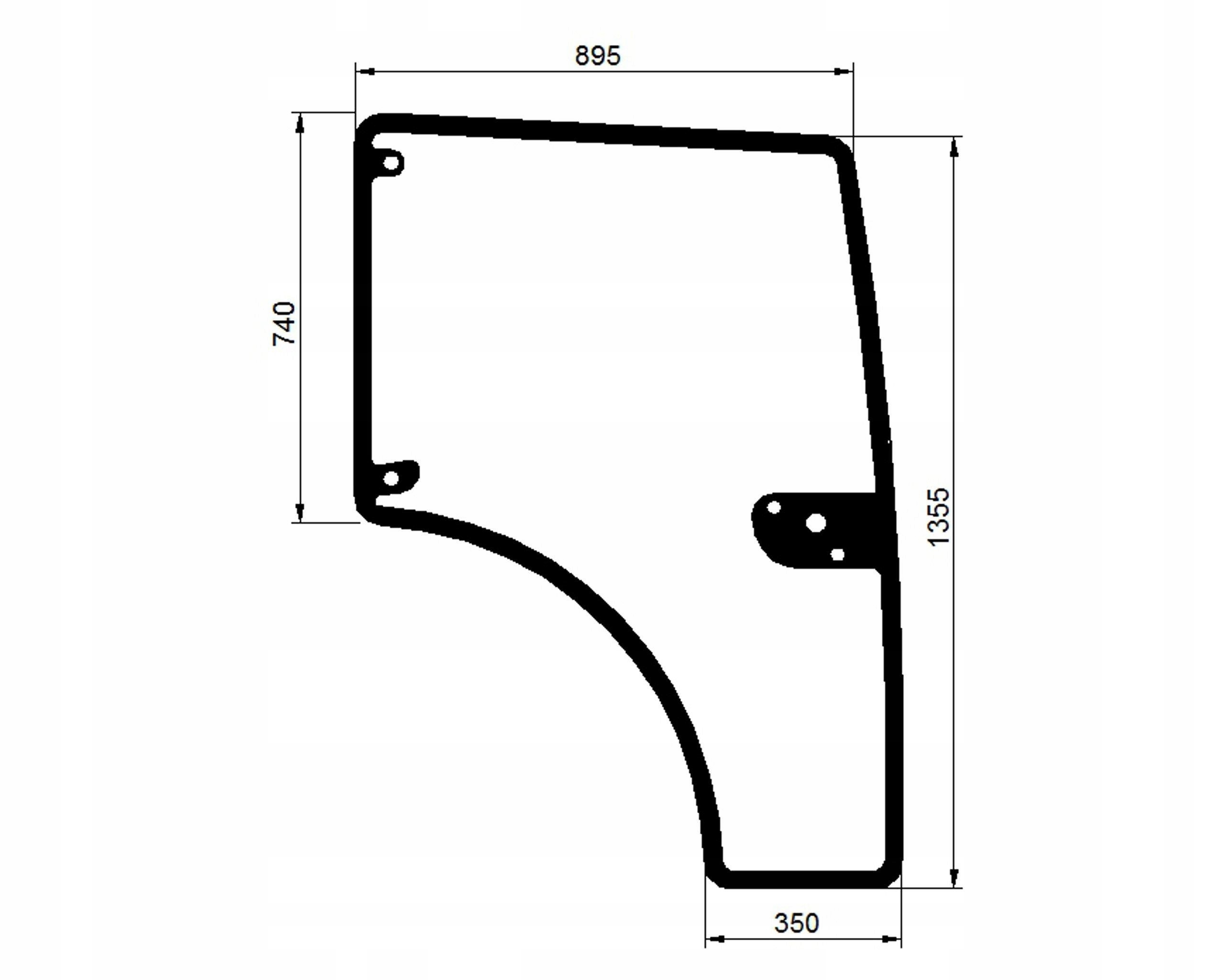 sklo Deutz Lamborghini Same dveře P 0.14.2297.010