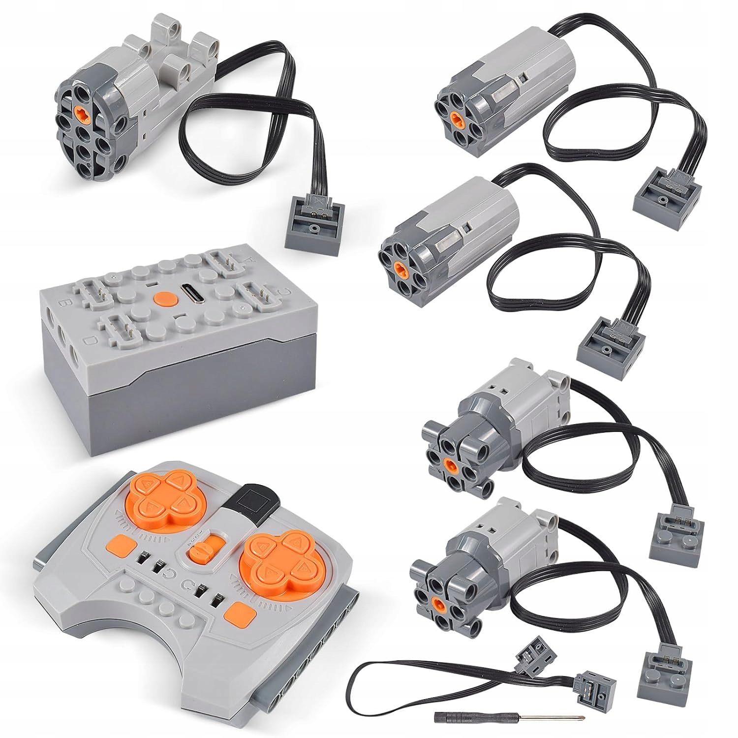 Sada funkcí napájení, 8dílný elektrický motor na hračky