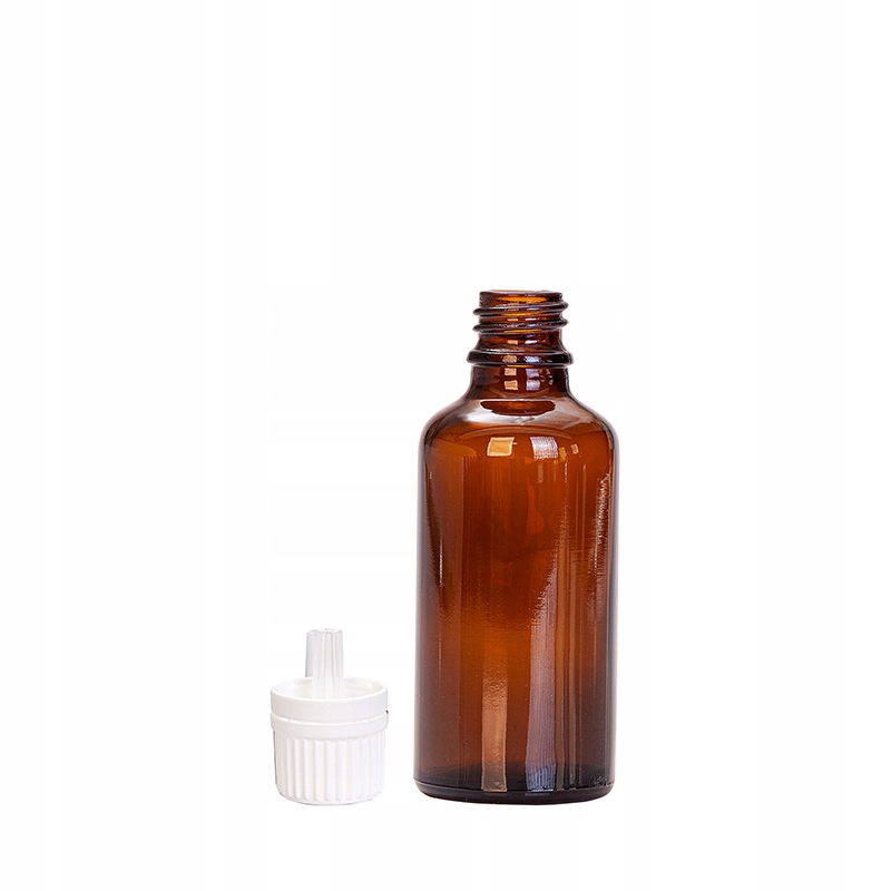 

Szklana butelka brązowa 50 ml z kroplomierzem B