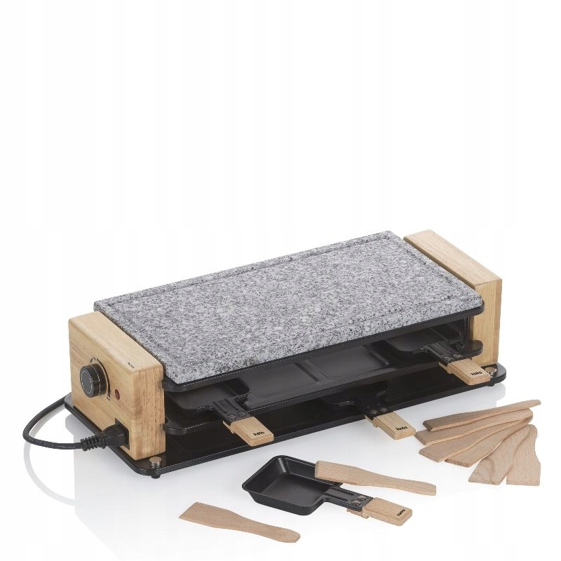 Raclette/Stone Bedretto Granite black 8 osôb 49,0x20,5x12,5cm