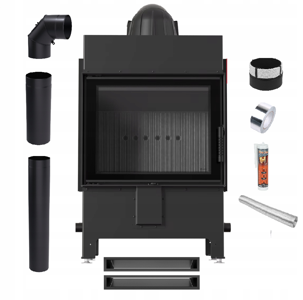 Krbová Vložka Lucy 12 kW Černá Ocelová Ekodesignová Sada