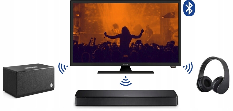 TELEWIZOR SAMOCHODOWY TV TIR KAMPER JACHT 21,5 FHD 12/24V SMART WebOS Typ telewizora LED