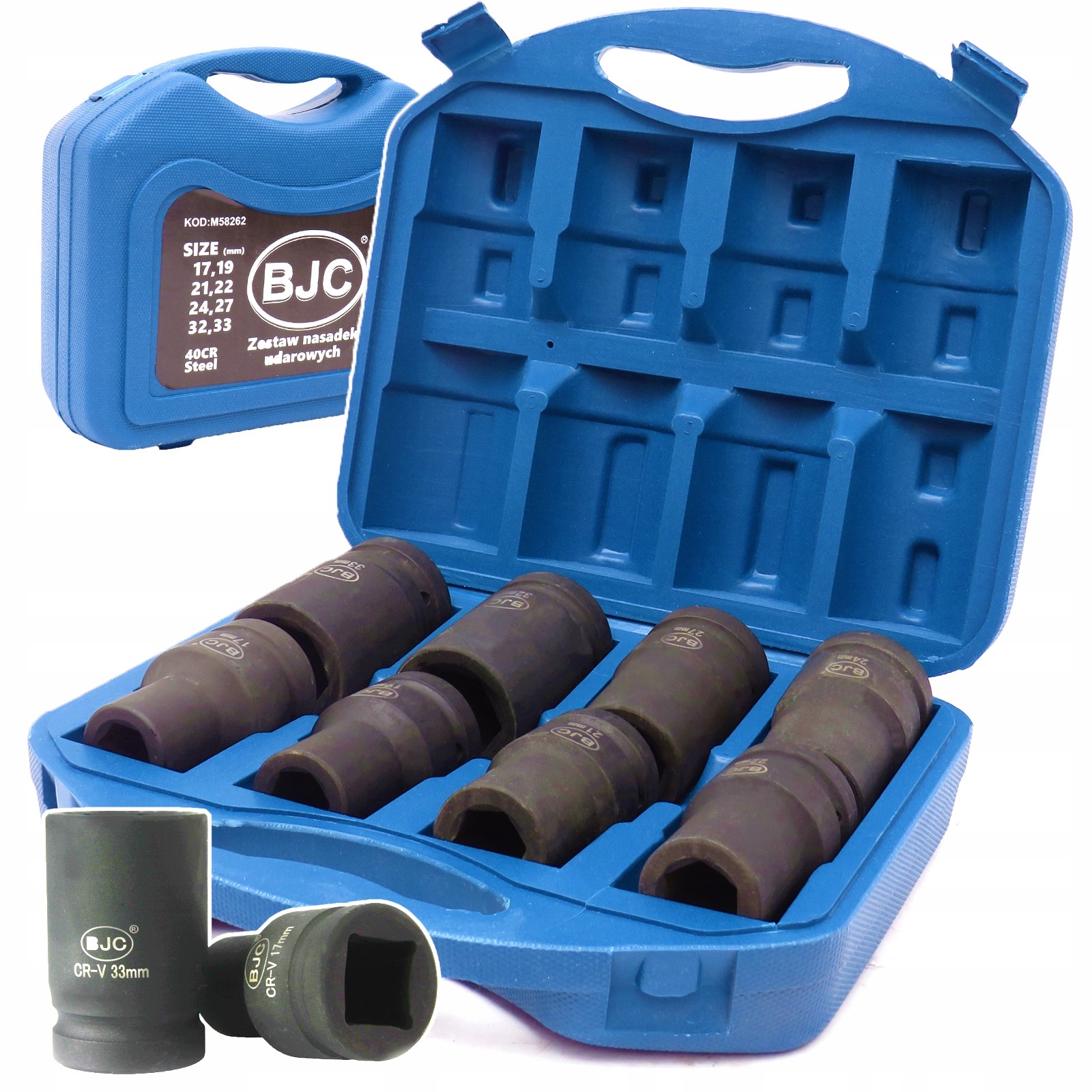 NASADKI UDAROWE 1" CAL 17MM-33MM NASADKA ZESTAW EAN (GTIN) 5826223111