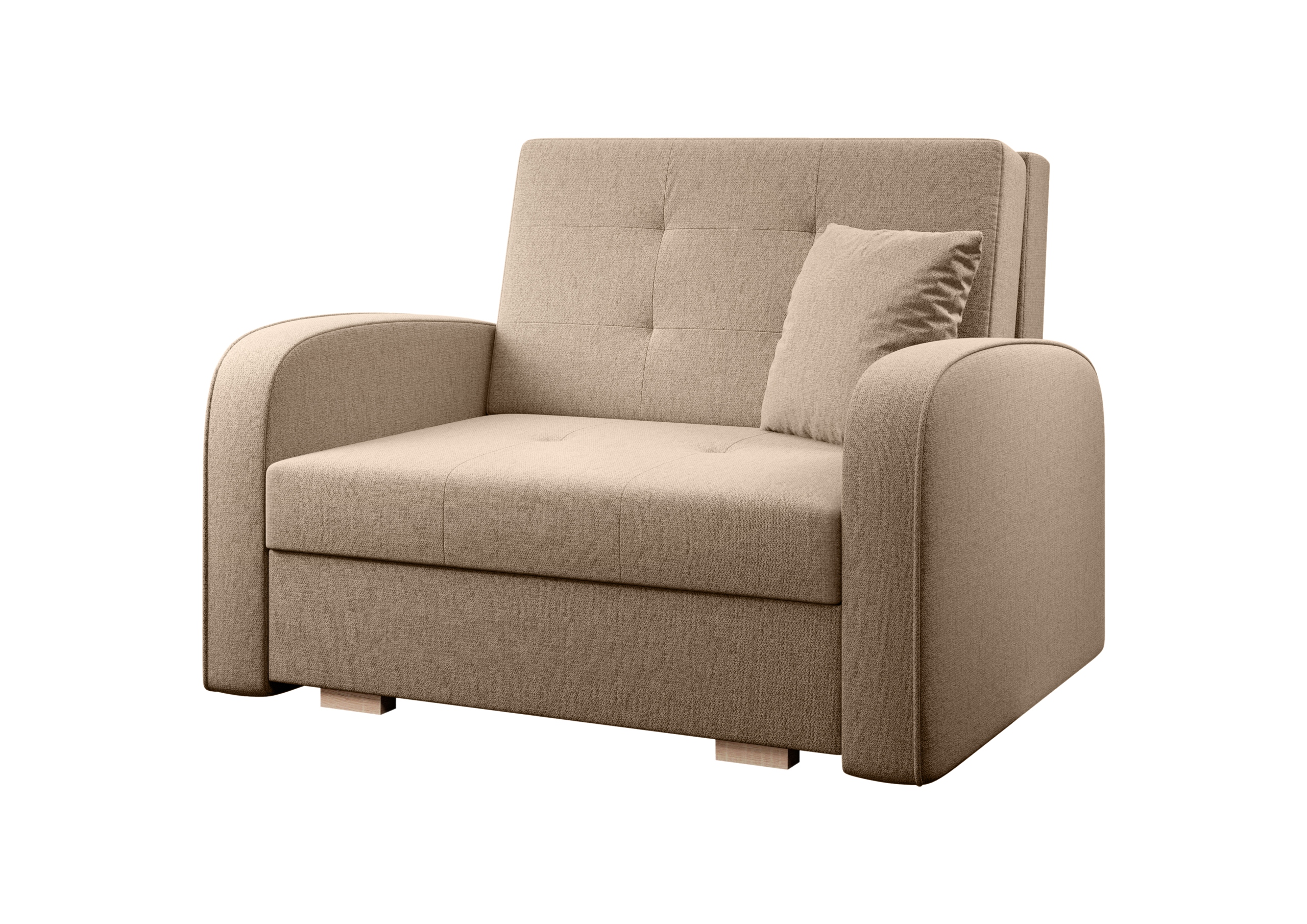 pojedyncza sofa BRAVA I pikowane łóżko rozkładane Marka Solo Meble