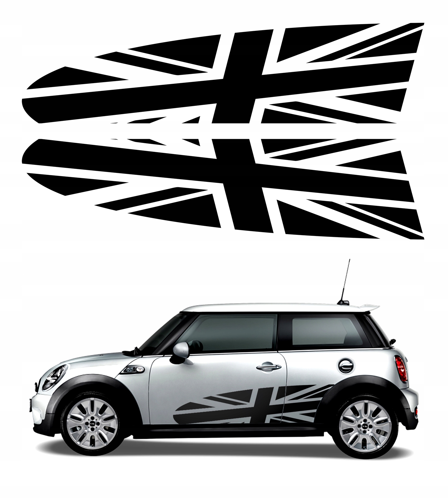 Nálepky Na Auto Veľká Británia Mini 180X44cm