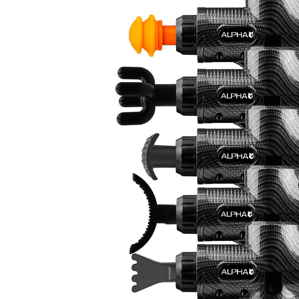 НАКОНЕЧНИК ДЛЯ МАСАЖНОГО ПІСТОЛЕТА ALPHA - НАБІР