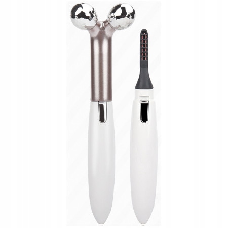 ELEKTRYCZNA ZALOTKA DO RZĘS+MASAŻER 3D DO TWARZY