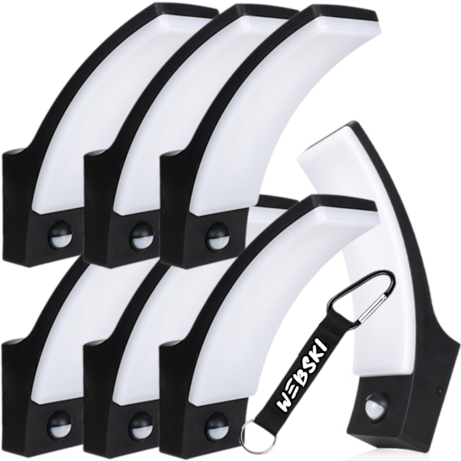 7 x nástěnné vodotěsné Led svítidlo s senzorem pohybu soumraku