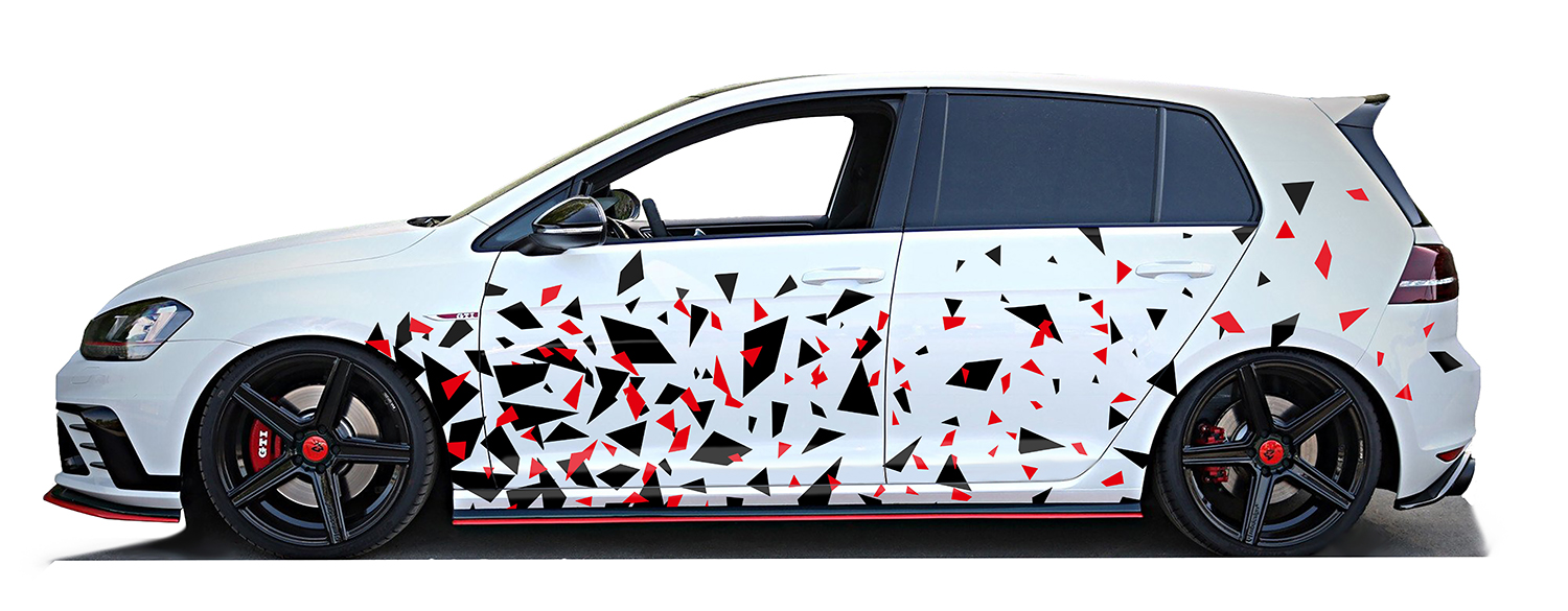 NAKLEJKI na Auto MOTYW KSZTALTY ROZSYPKA 44x328cm Producent code MG1028