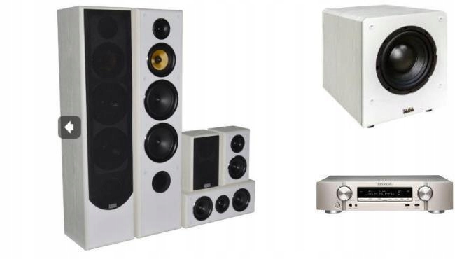 MARANTZ NR1510 S + TAGA H TAV-606 + TSW-80HG białe