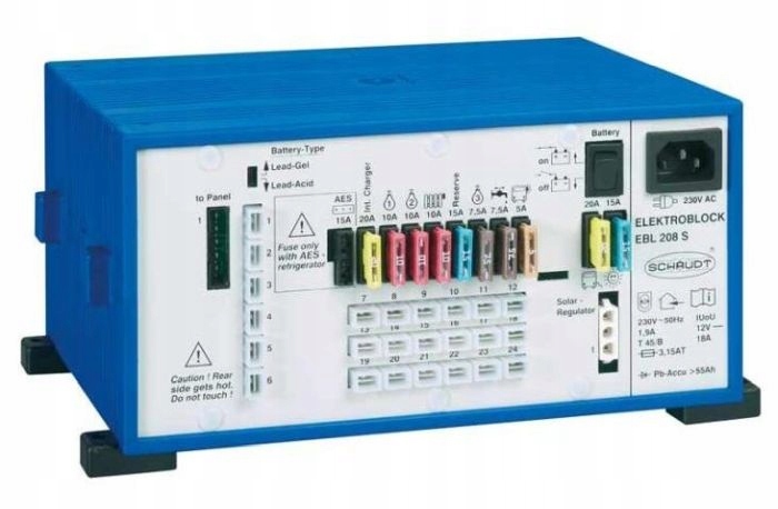 Elektroblok do kampera przyczepy AGM ŻEL EBL 208-S LT 453