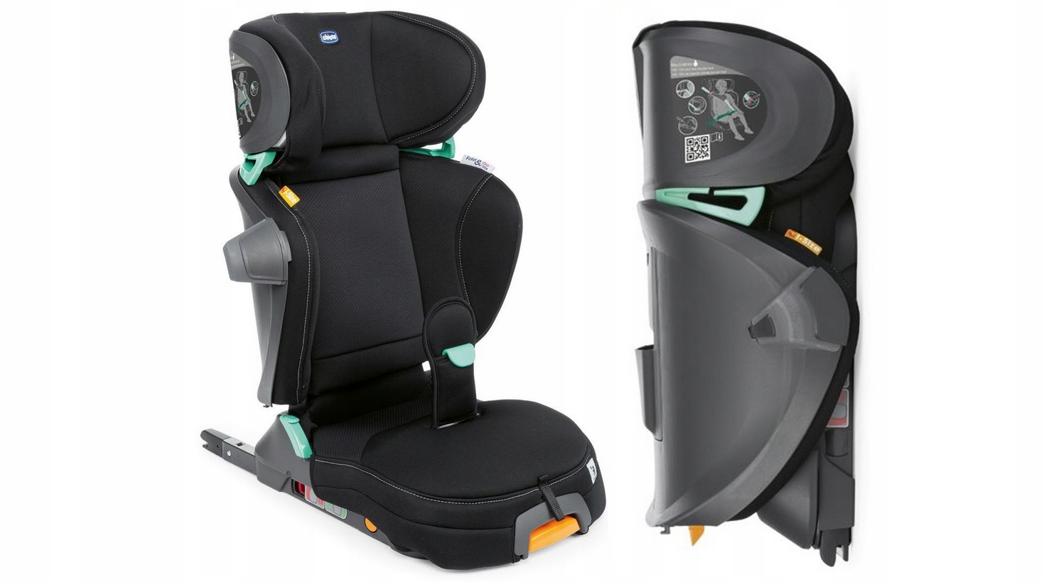 Chicco Fold&go Fotelik Samochodowy Składany 15-36KG Black Isofix I-size