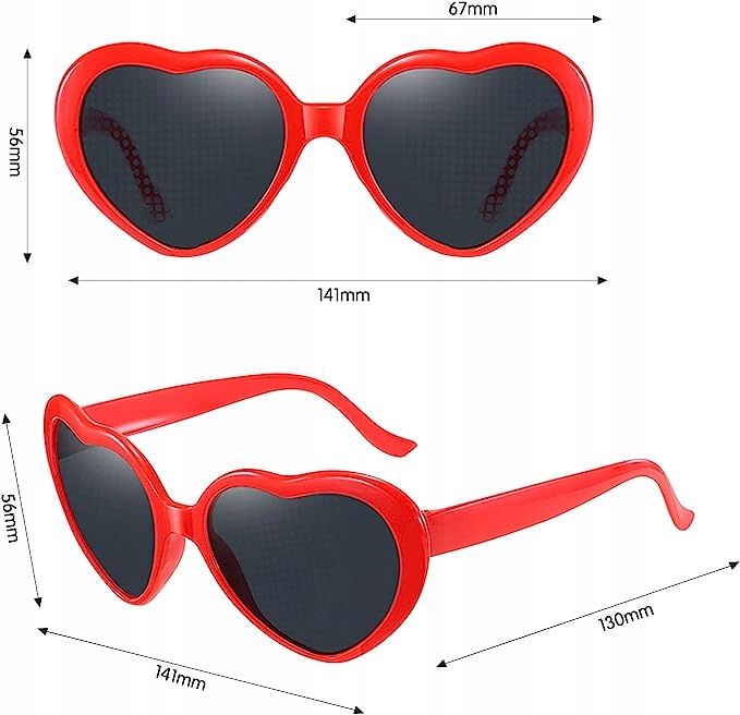 3X OKULARY NA IMPREZĘ FESTIWAL SERCA WIDOK 3D NOCĄ Waga produktu z opakowaniem jednostkowym 0.1 kg