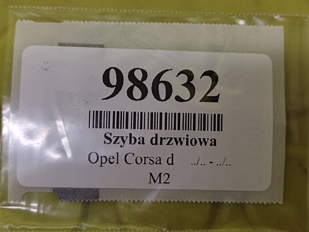 OPEL CORSA D window door right rear part