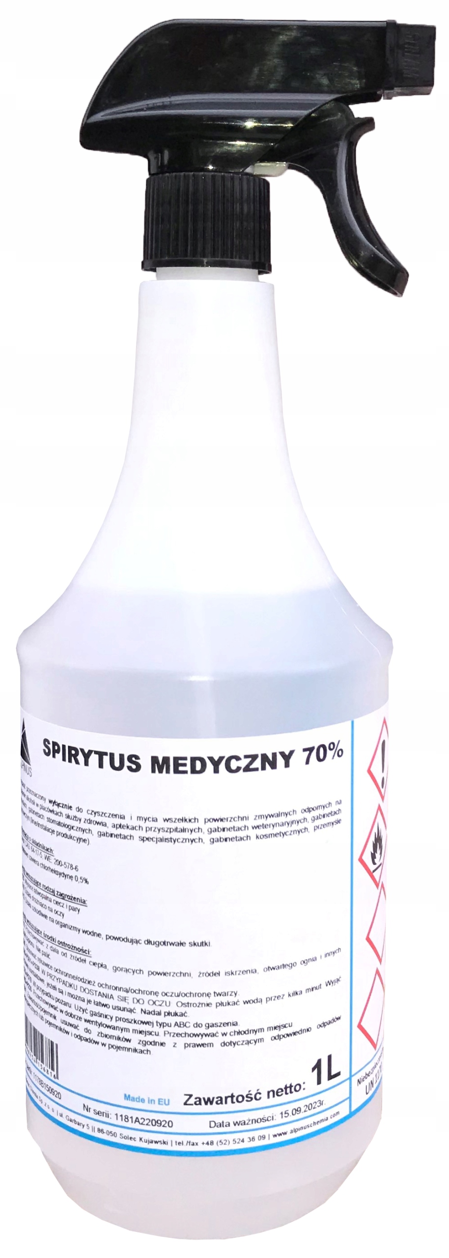 

Spirytus medyczny 1l 70 %Dezynfekcja powierzchni