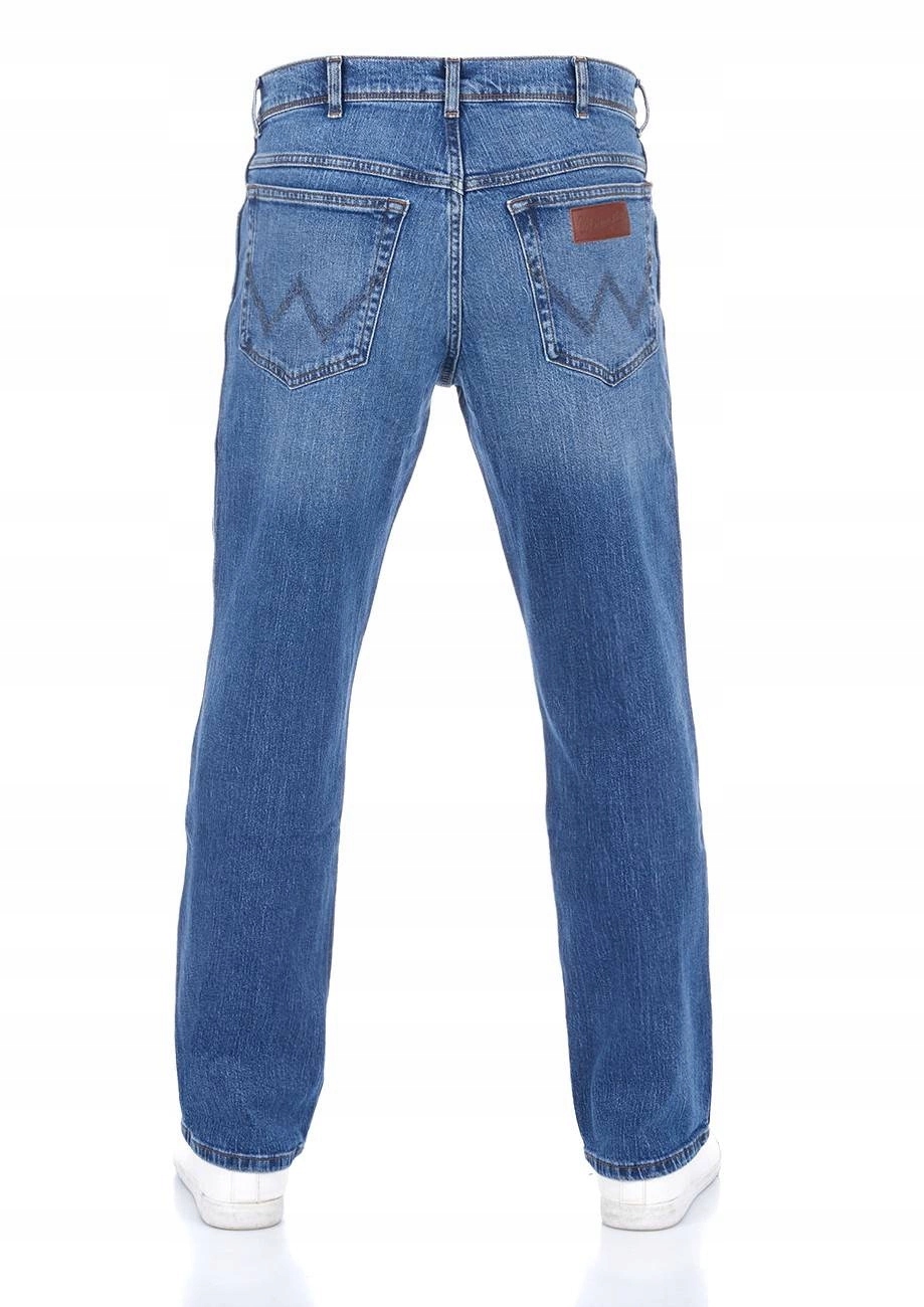 Męskie spodnie jeansowe proste Wrangler Texas Blue Whirl W121P311E 36/36