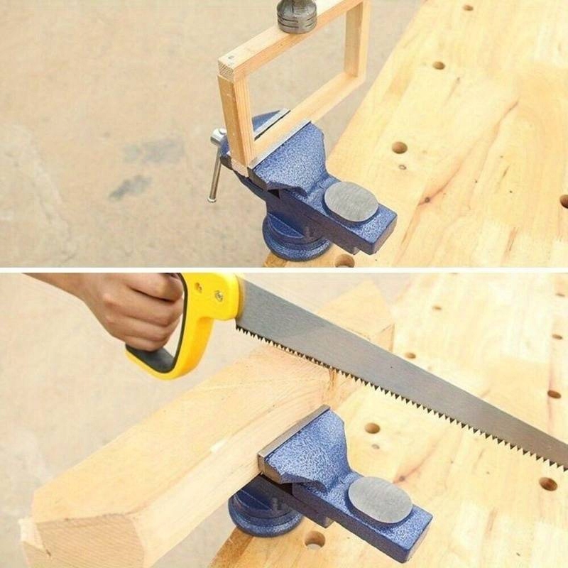 SOLIDNE IMADŁO ŚLUSARSKIE OBROTOWE 360° ŚCISK Z KOWADŁEM ŻELIWNE STOŁOWE Szerokość szczęk 50 mm