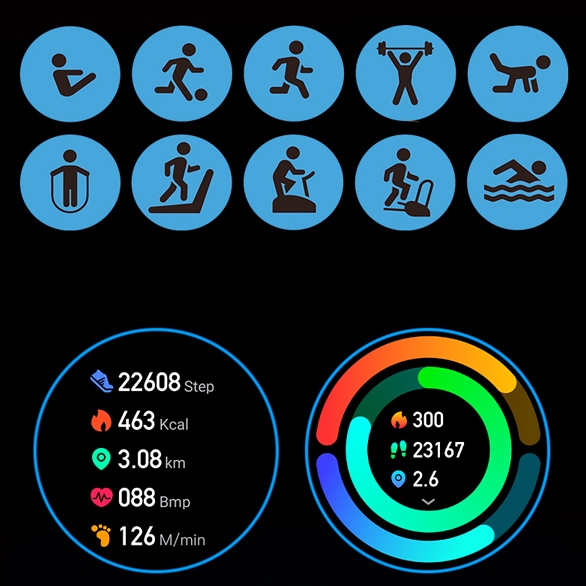 SMARTWATCH ZEGAREK MĘSKI POLSKIE MENU POŁĄCZENIA SPORT KARDIO SMART WATCH Materiał koperty stal