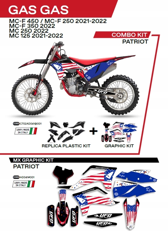 Ufo Komplet Plastov lepidlá Gas Gas MC 125 21-22