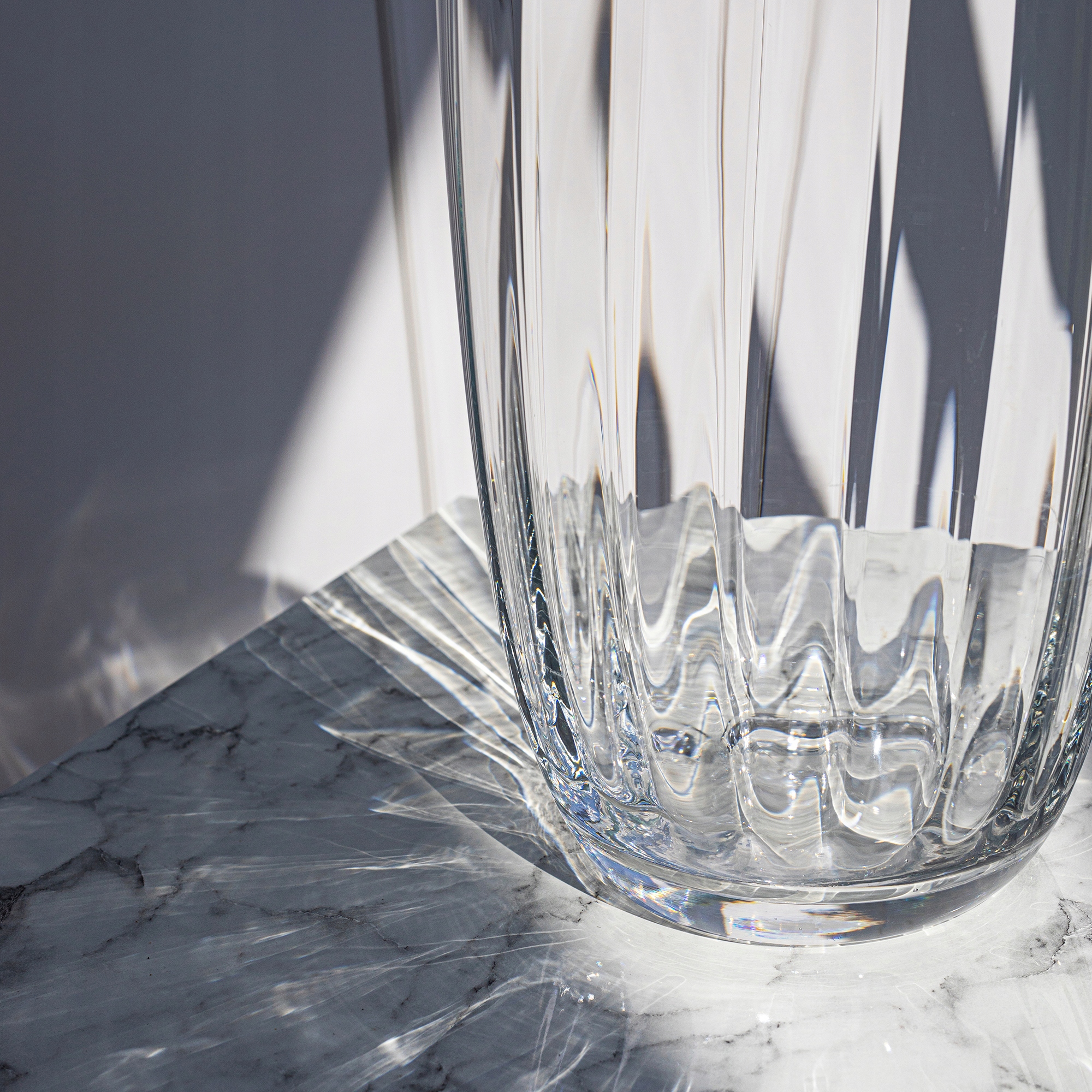 Wazon SZKLANY Flakon Na Kwiaty WYSOKI 50 cm Ręcznie Robiony HAND MADE Kolor przezroczysty