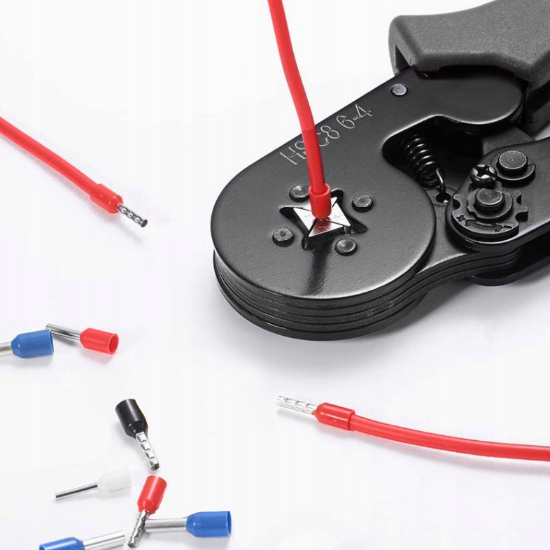 Zaciskarka do Tulejek Praska Kabli Końcówek Konektorów Przewodów 0,25-10mm Marka Adelid