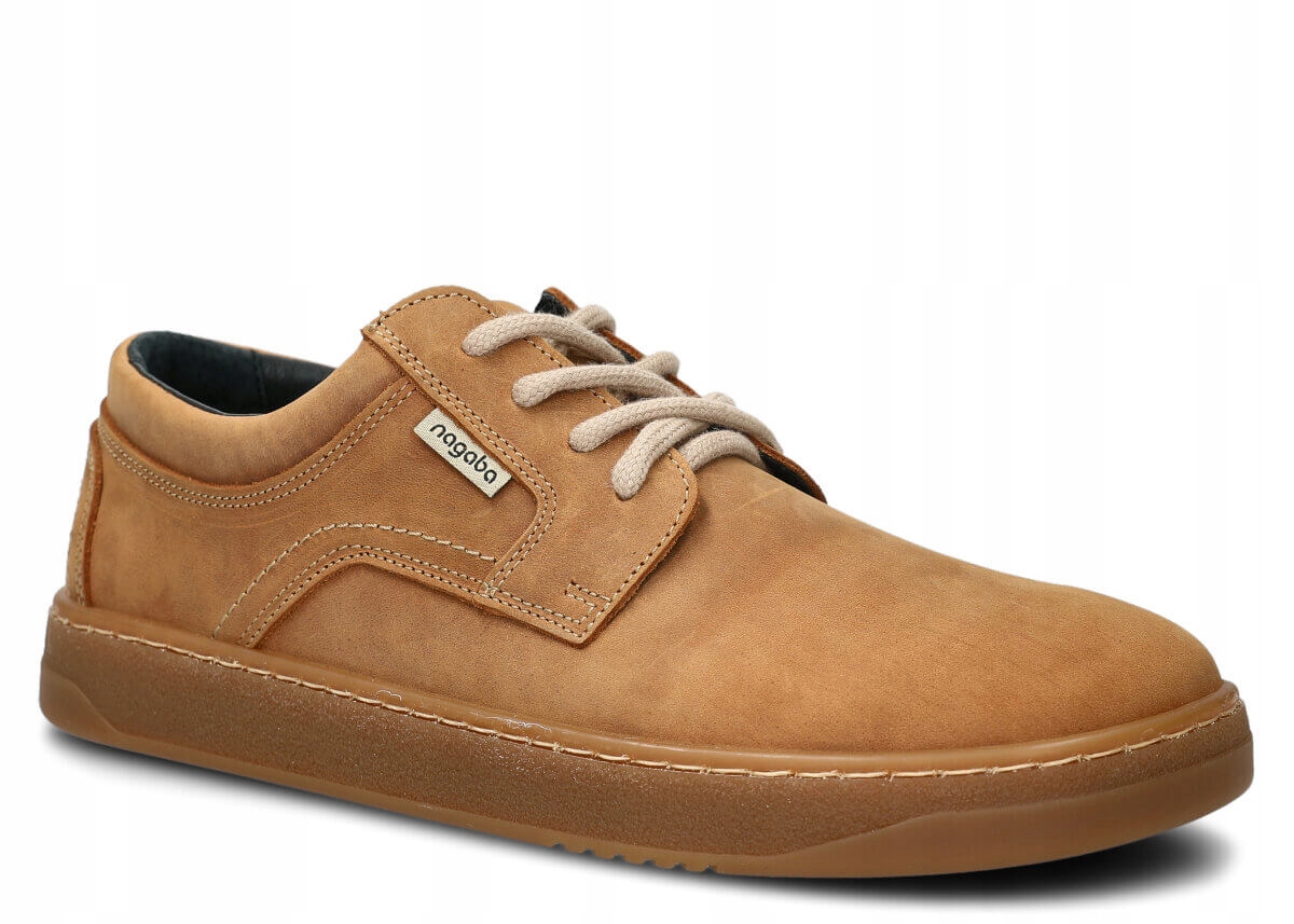 Pánské Kožené Polobotky Hnědé Nagaba 476 Široké Nohy, Polské -44