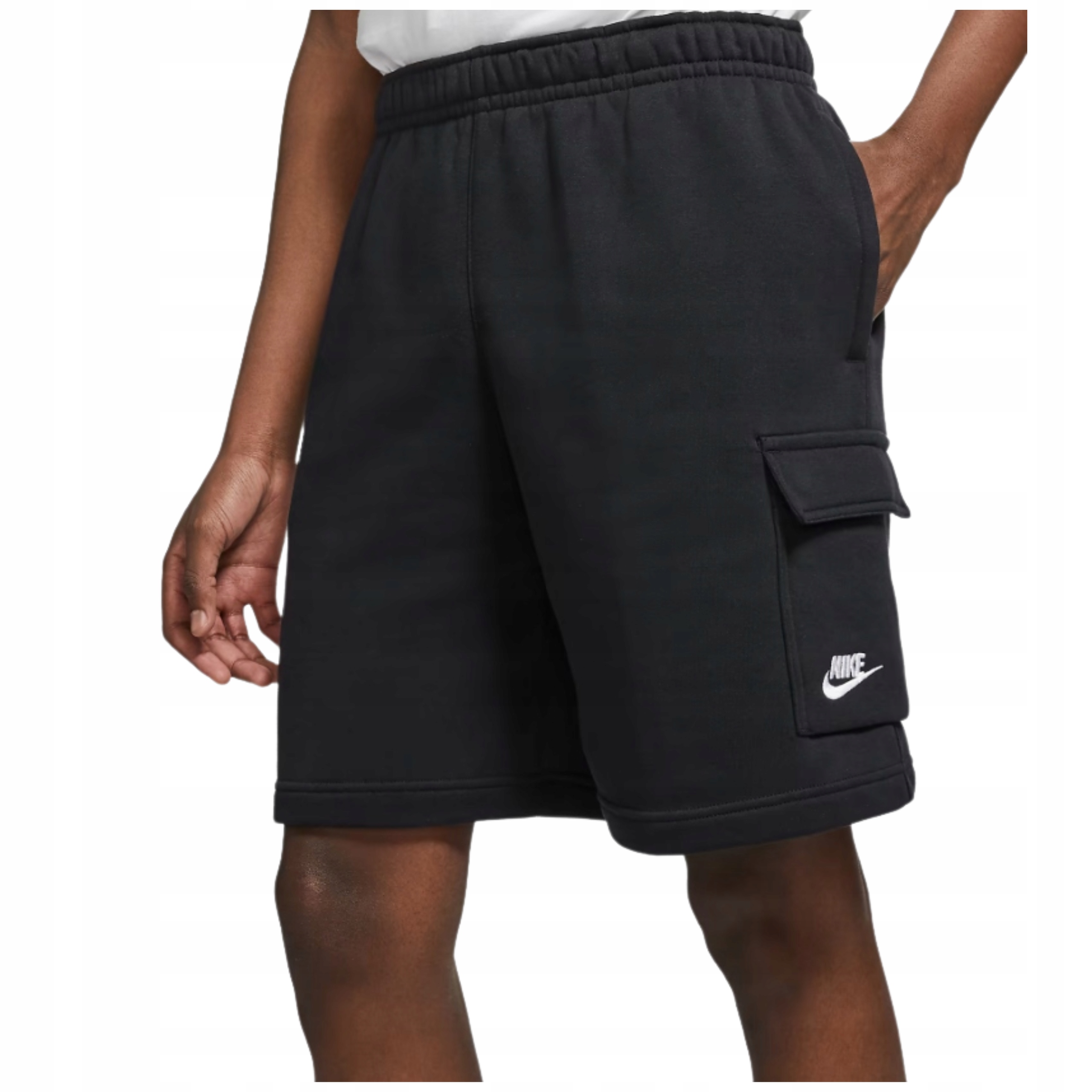 Krótkie spodenki Nike dresowe cargo Męskie czarne Szorty DD7014 010 r. S