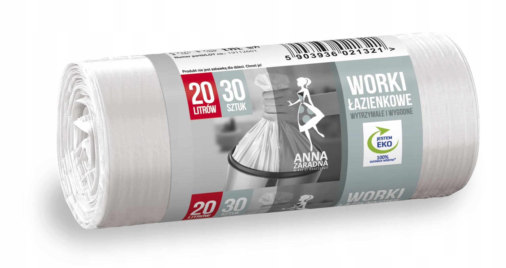 

Worki do kosza na śmieci do łazienki białe 20L