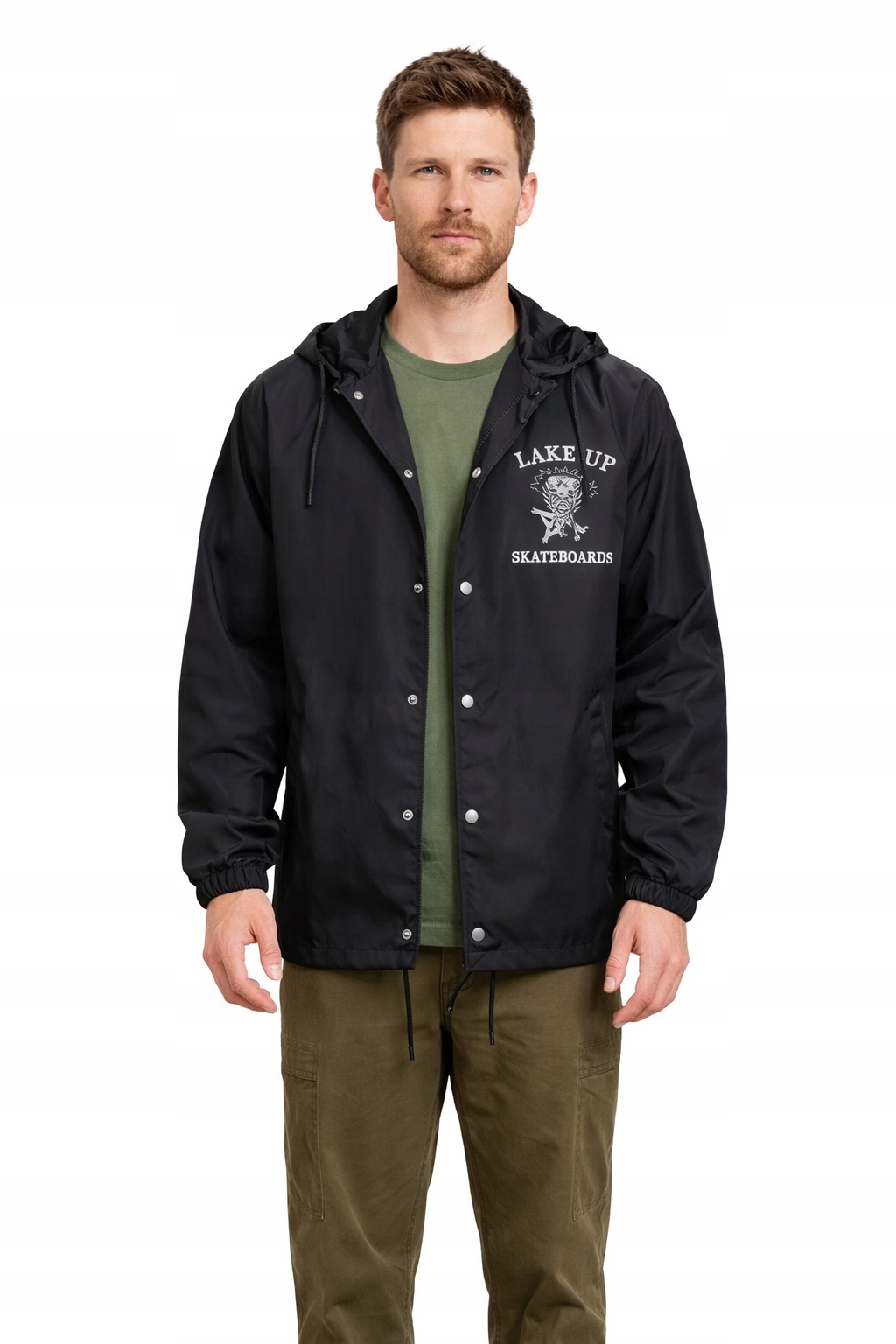 Icecream Černá Bunda Větrovka S Kapucí S Potiskem XL I2G