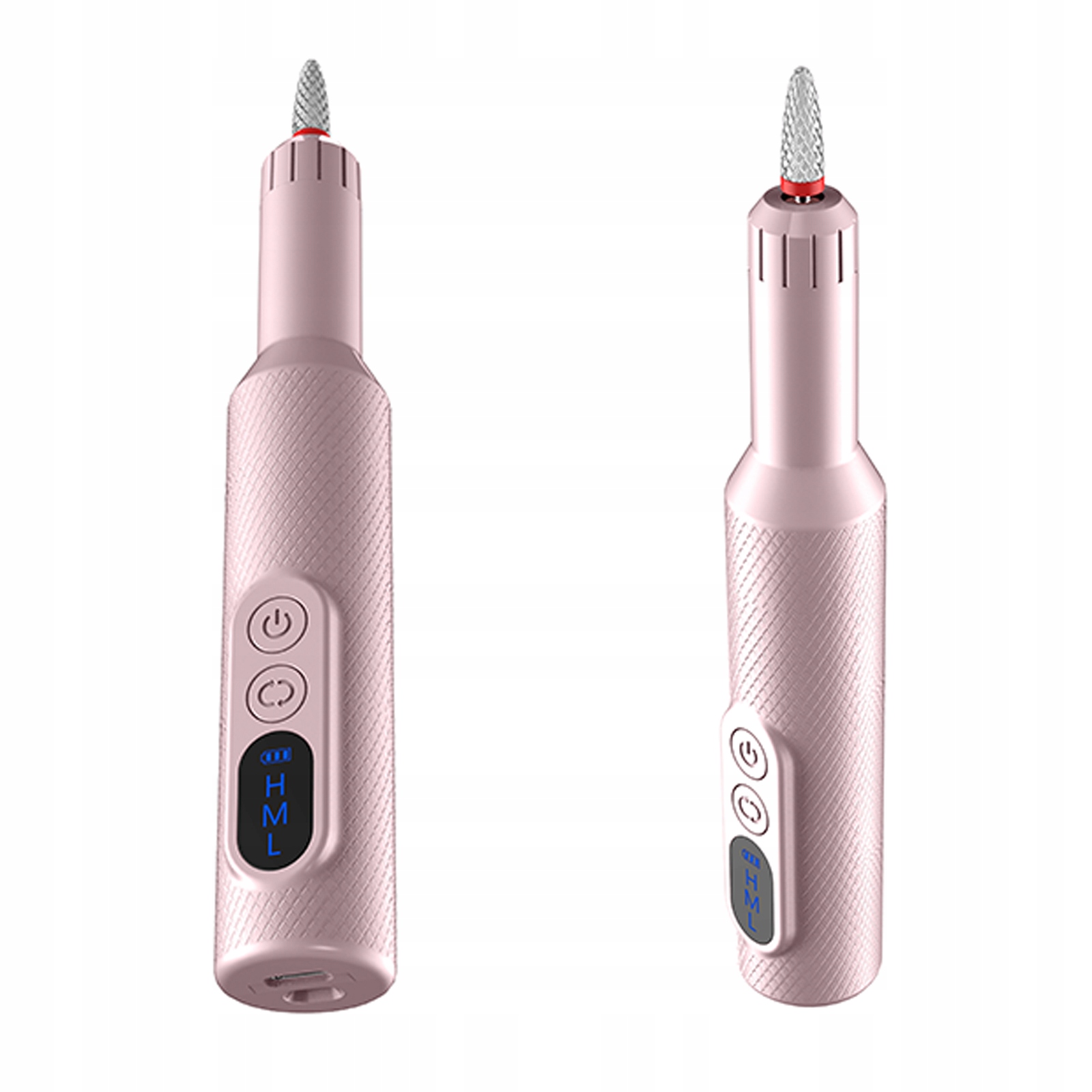 Přenosná 3rychlostní vrtačka na nehty 18 000 ot./min s 36 pásy 11 bitů typu C růžová