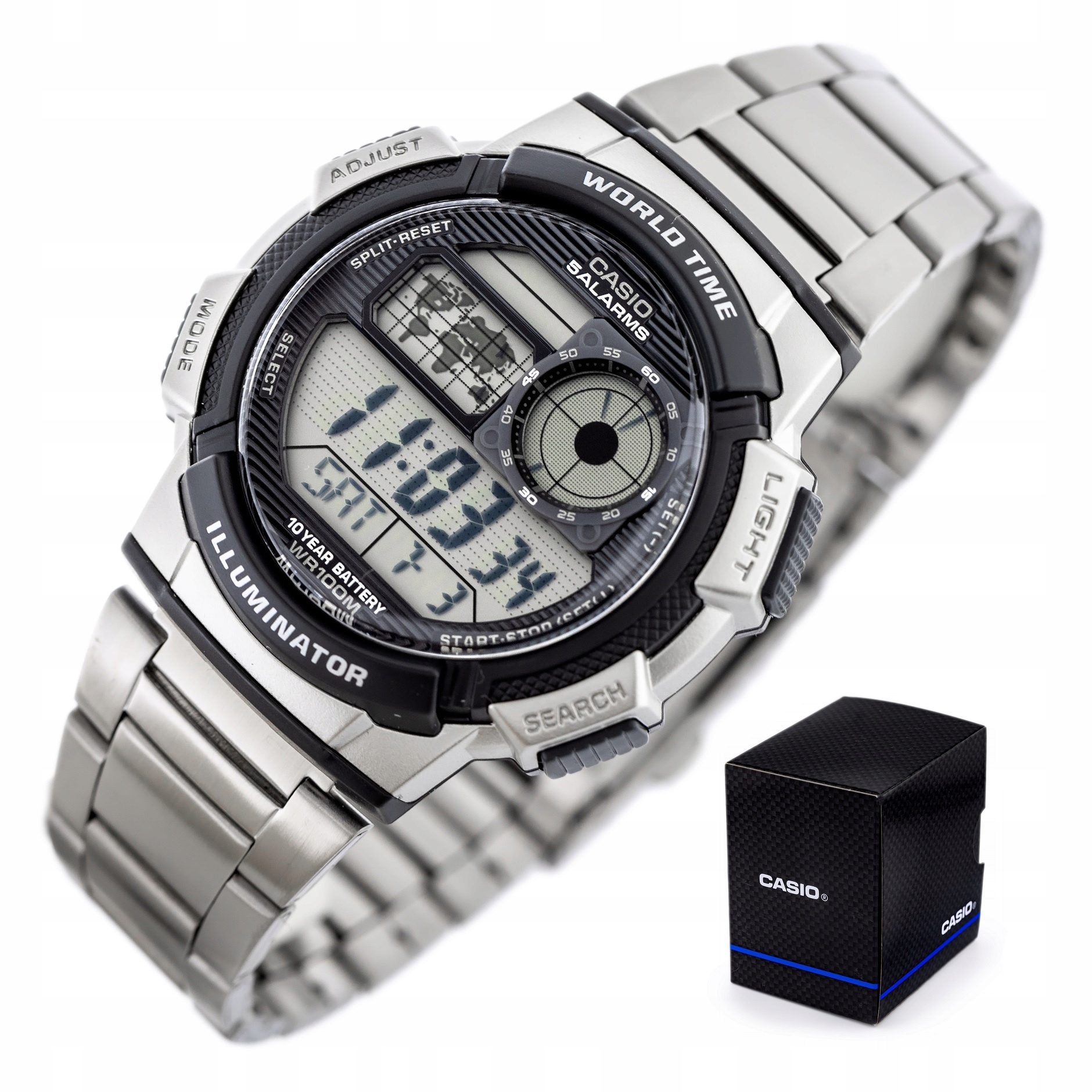 Pánské Hodinky Casio AE-1000WD datumovka alarm stopky Box Gravírování