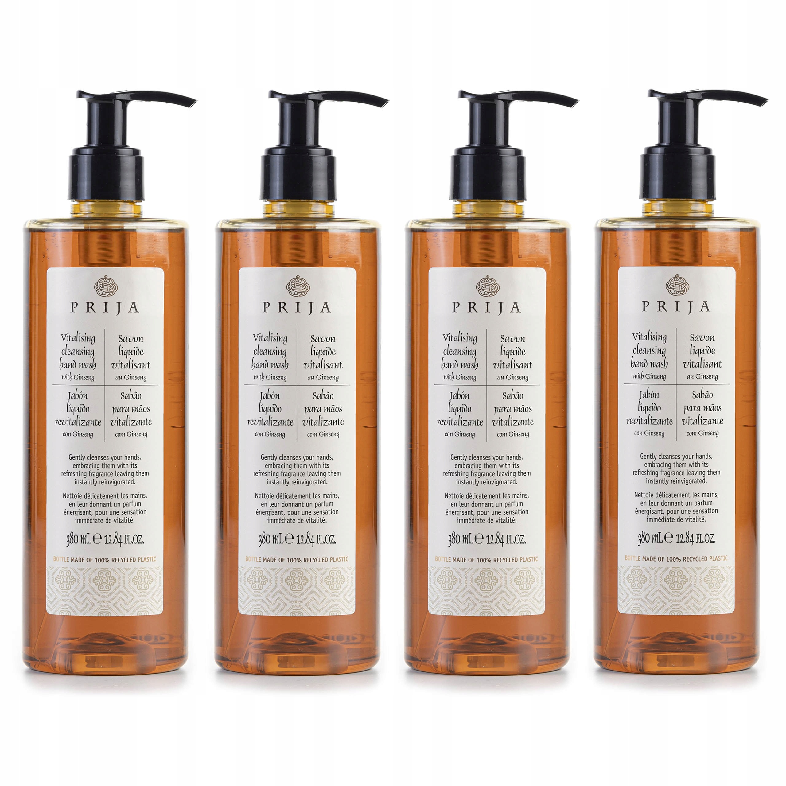 Prija tekuté mýdlo s extraktem z ženšenu a pumpičkou 380 ml 4x380 ml