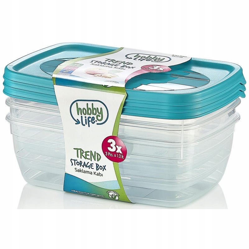 

3 Szt Pojemnik Kuchenny do żywności 1200 ml