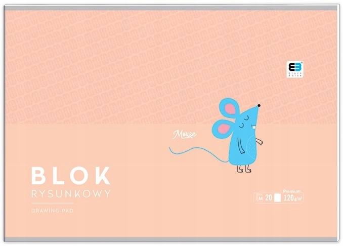 Blok Rysunkowy A4 20 Kartek Białych Interdruk Format A4