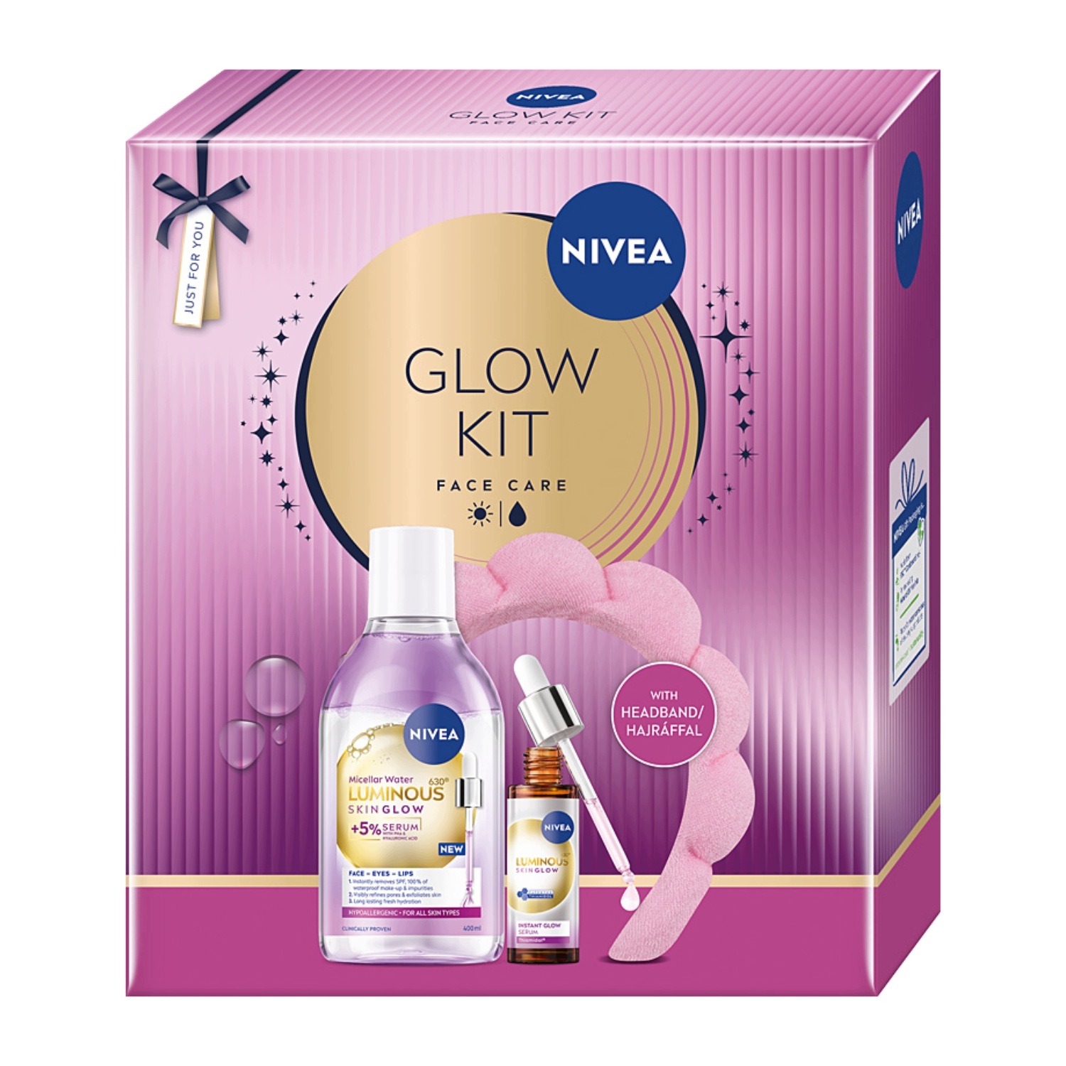 Nivea Glow Vánoční sada dárek pro ni +dárek Čelenka do vlasů