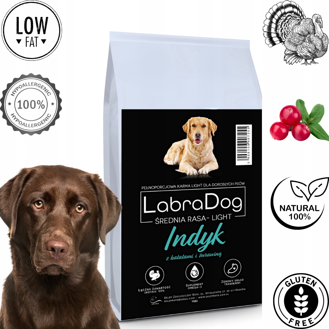 Levně LabraDog Superfood Hypoalergenní Krůta světlo pro psy po sterilizaci 12 kg