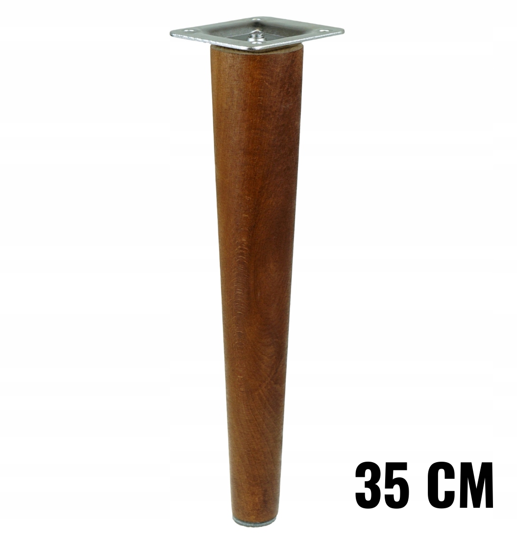 

1x Noga nóżka bukowa orzech prosta zestaw 35 cm