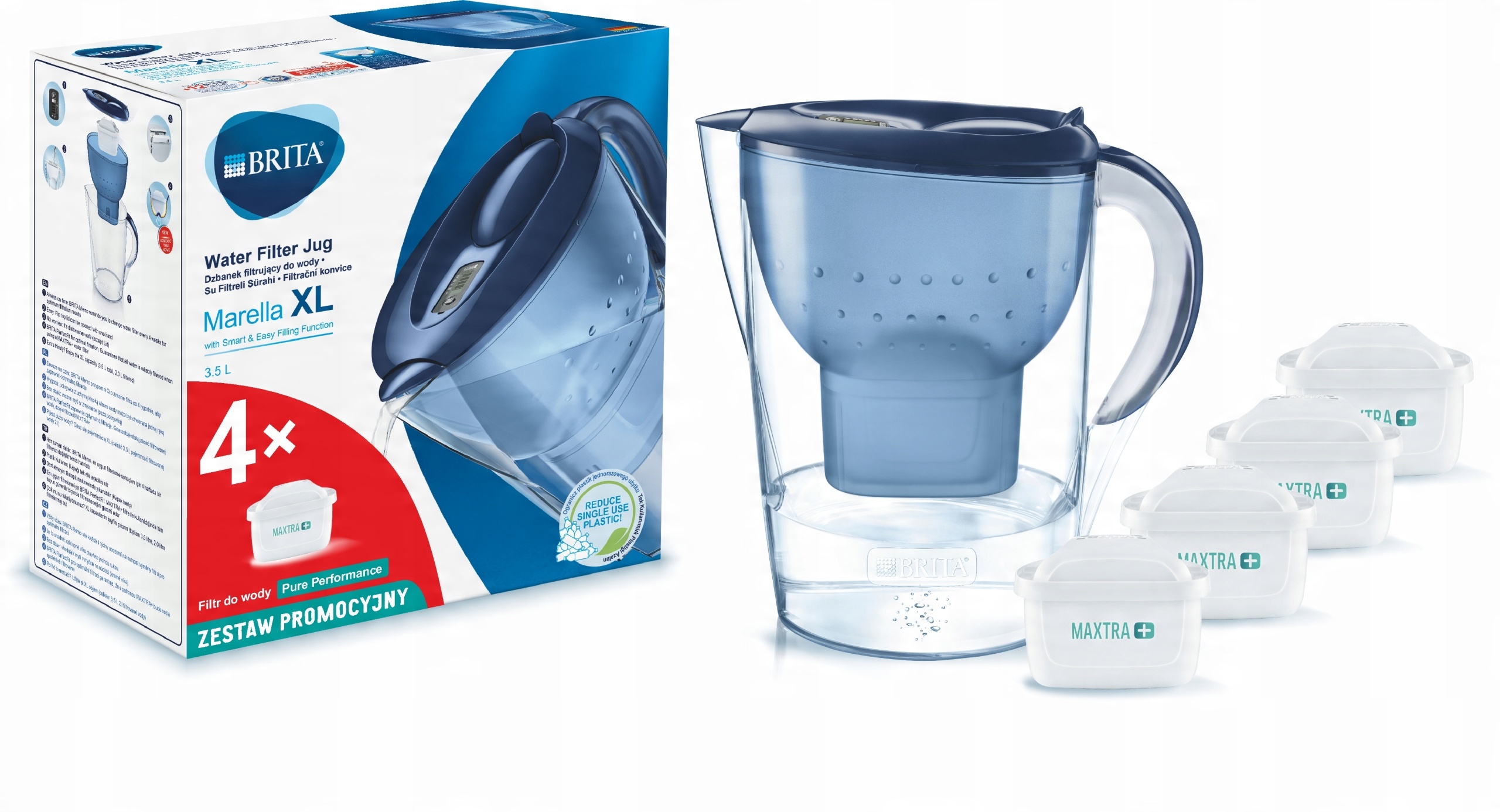 

Dzbanek Brita Marella XL 4 Wklady Filtry Do Wody