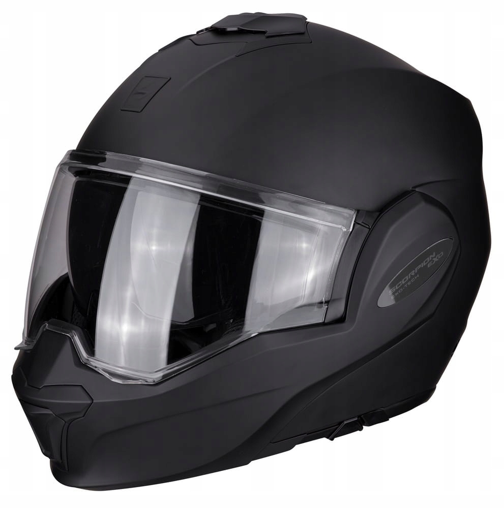 Čeľusťová prilba Scorpion Exo Exo-Tech Evo Solid Matt Čierna S