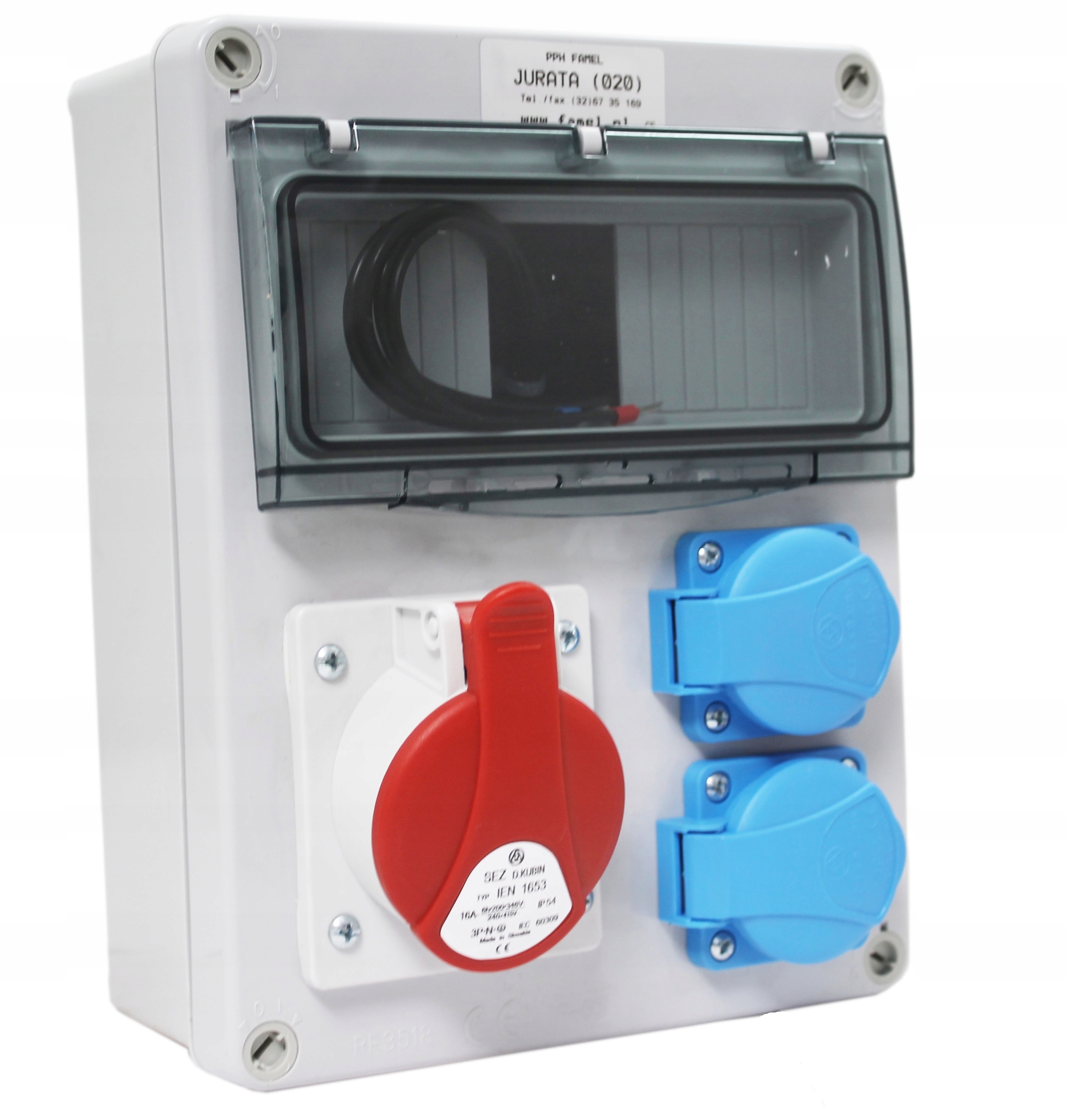 

Rozdzielnica Jurata 020 20M 16A/5 2x230V Sez