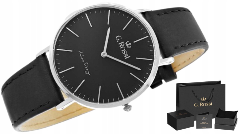 

Zegarek Damski Gino Rossi K. Czarny + Srebrny +box