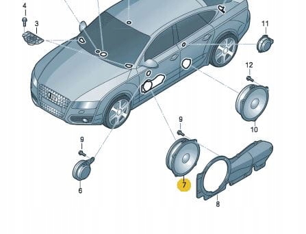 GLOSNIK NISKOTONOWY DRZWI PRZEDNICH AUDI A6 C7 A7 Producent code 4G2035415